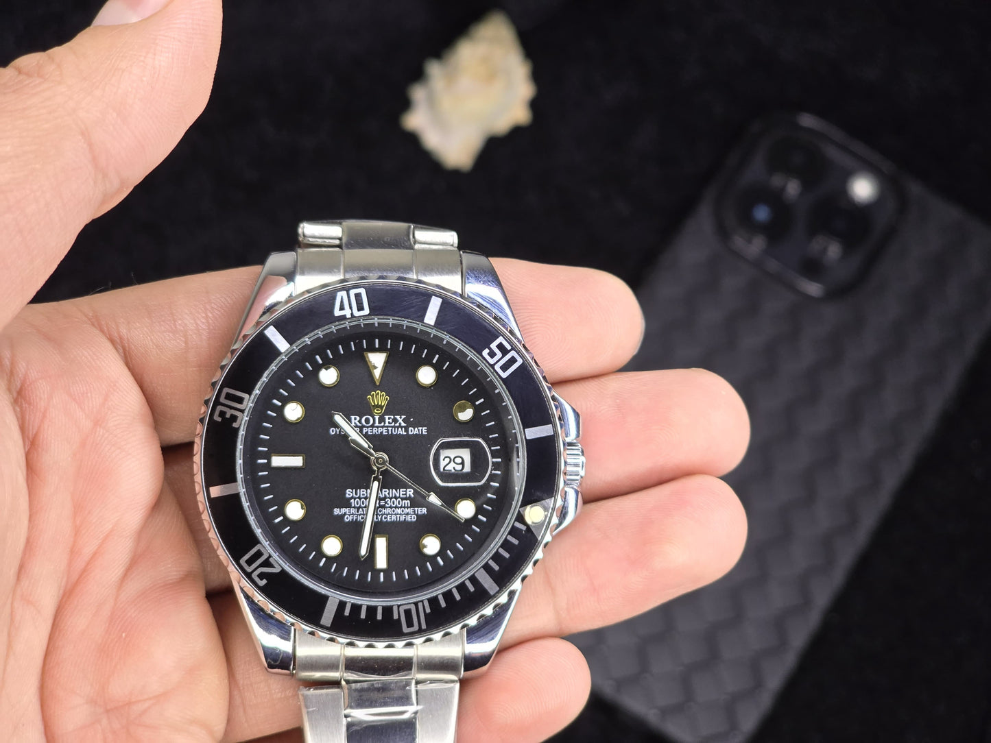 Rolex Date Black Rotating Bezel